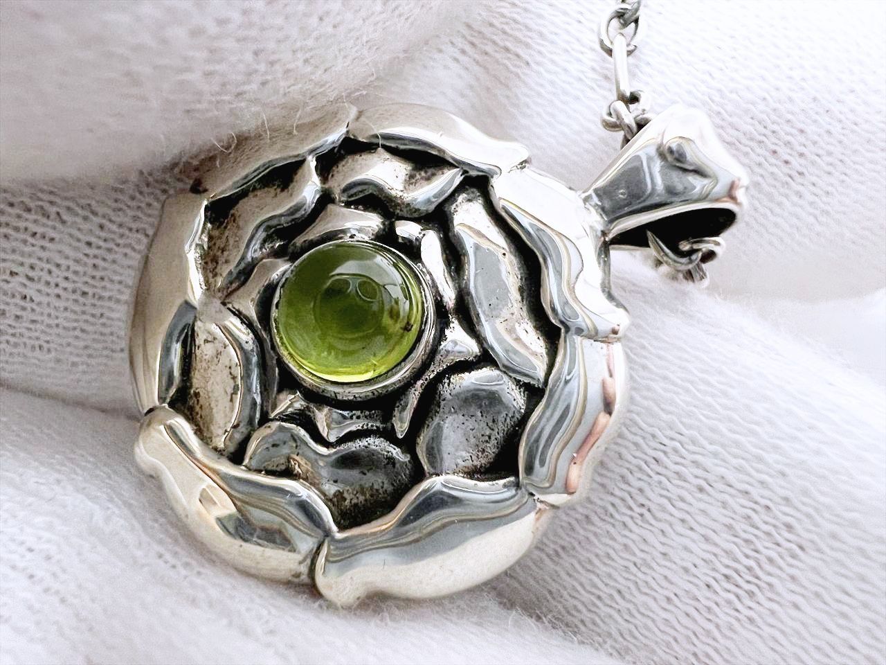 良好品 Georg Jensen ジョージジェンセン SV925 ペリドット バース 
