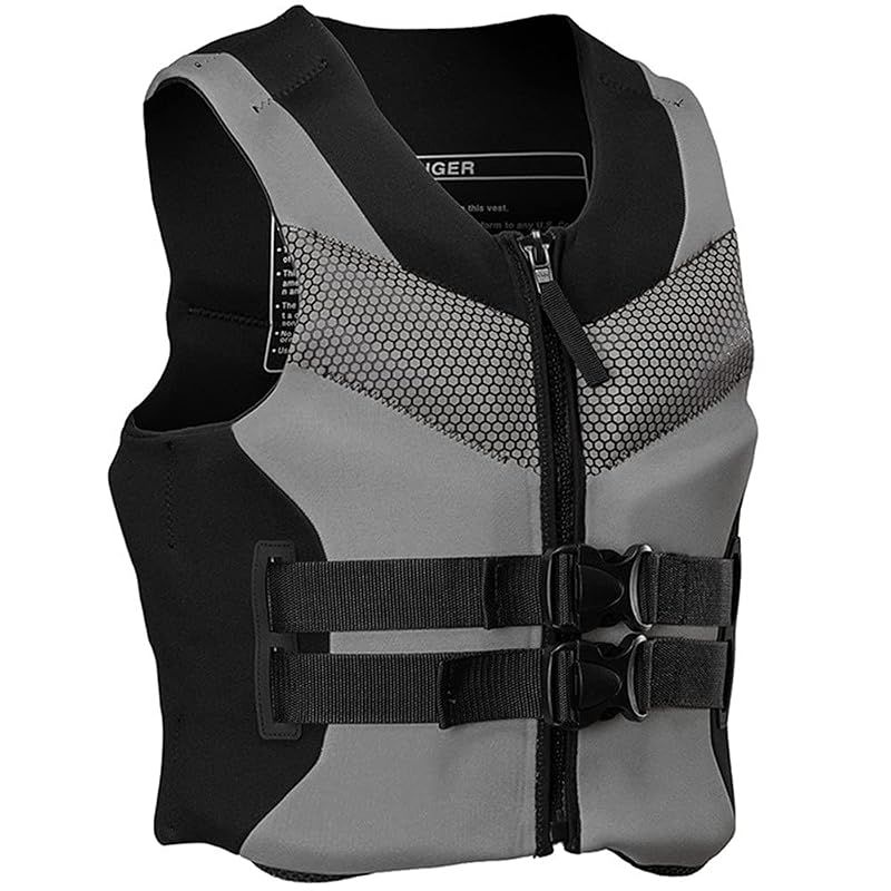 【新品】 MORGEN SKY ライフジャケット フローティングベスト CE認証 フィッシングベスト V5013 (3XL, グレー)