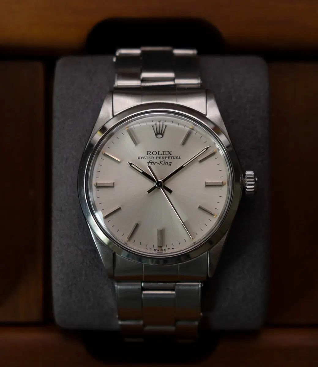 ROLEX ロレックス オイスター パーペチュアル エアキング 5500 シルバー ヴィンテージ 腕時計