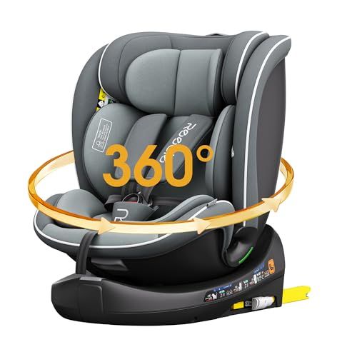 Reecle チャイルドシート 360° 回転式 新生児~12歳頃 新安全基準R129適合 ISOFIX対応 シートベルト固定 (グレー)pms 132de3de 19,803円