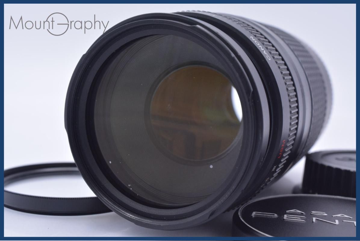 【動作保証】 キヤノン Canon EF 75-300mm F4-5.6 III USM 前後キャップ&レンズフィルター付 同梱無料 #my944
