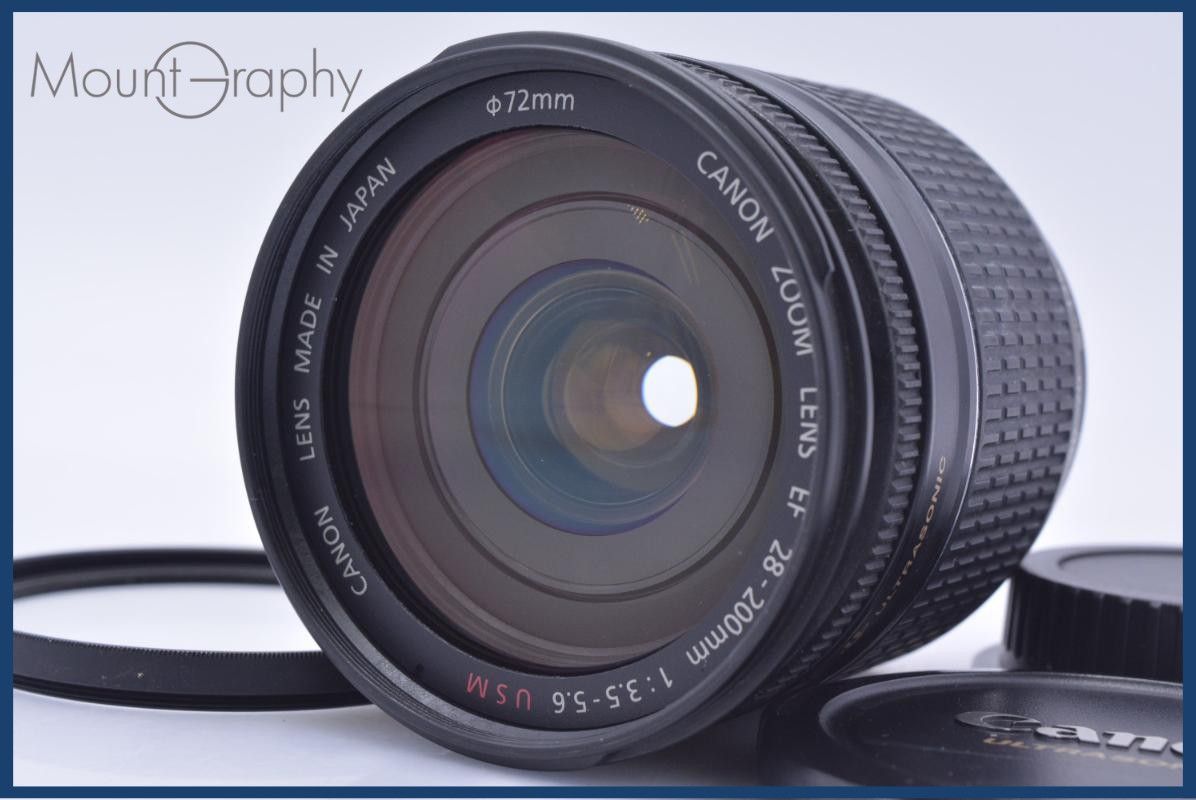【動作保証】 キヤノン Canon EF 28-200mm F3.5-5.6 USM 前後キャップ&レンズフィルター付 同梱無料 #my993