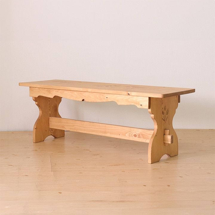 座る場所を、居場所に変える ダイニングベンチ ファーマー ライトブラウン チェア 約120×36×42cm