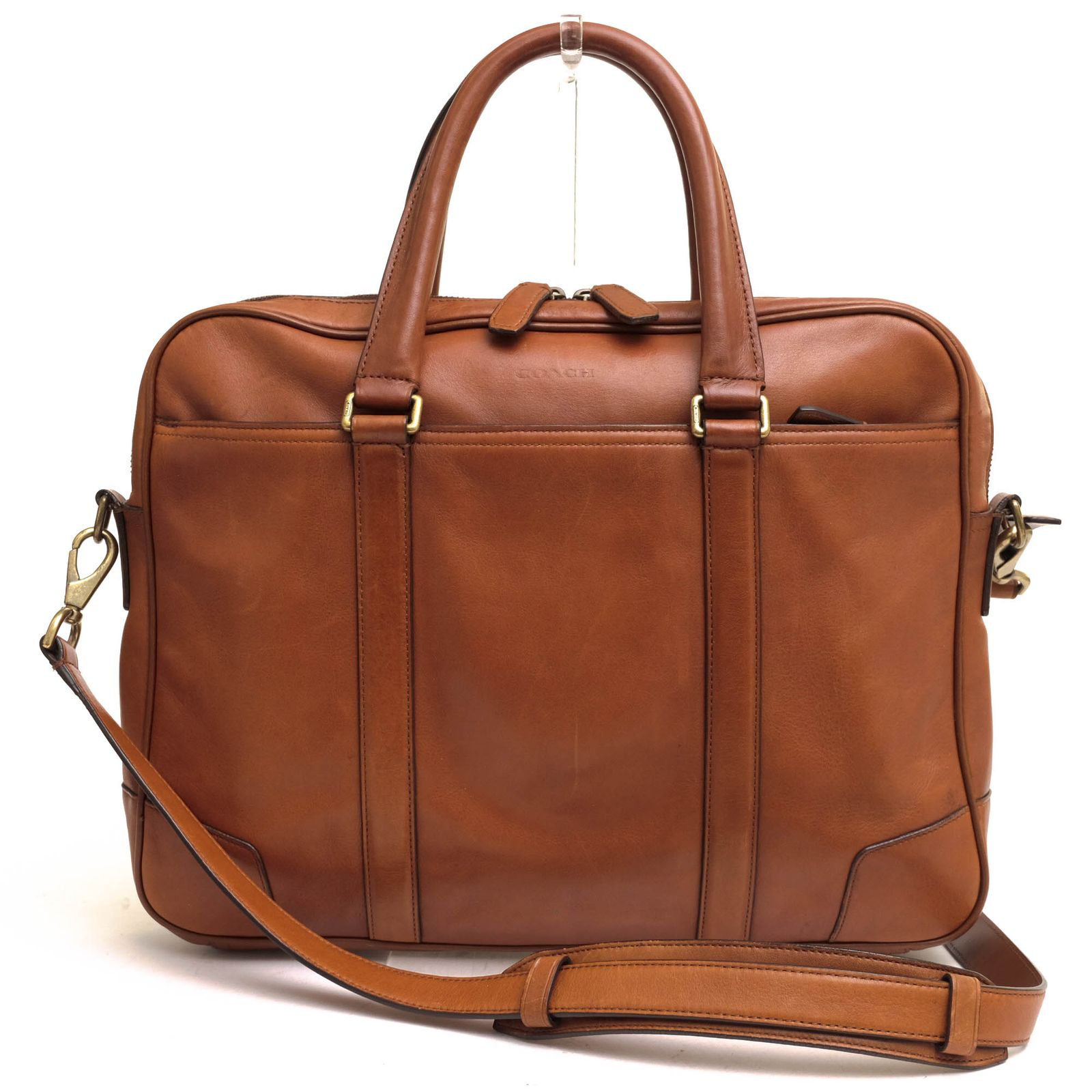 コーチ／COACH バッグ ブリーフケース ビジネスバッグ 鞄 ビジネス メンズ 男性 男性用 レザー 革 本革 ブラウン 茶 70901 Bleecker Leather Slim Brief ブリーカー スリム ブリーフ 2WAY ショルダーバッグ