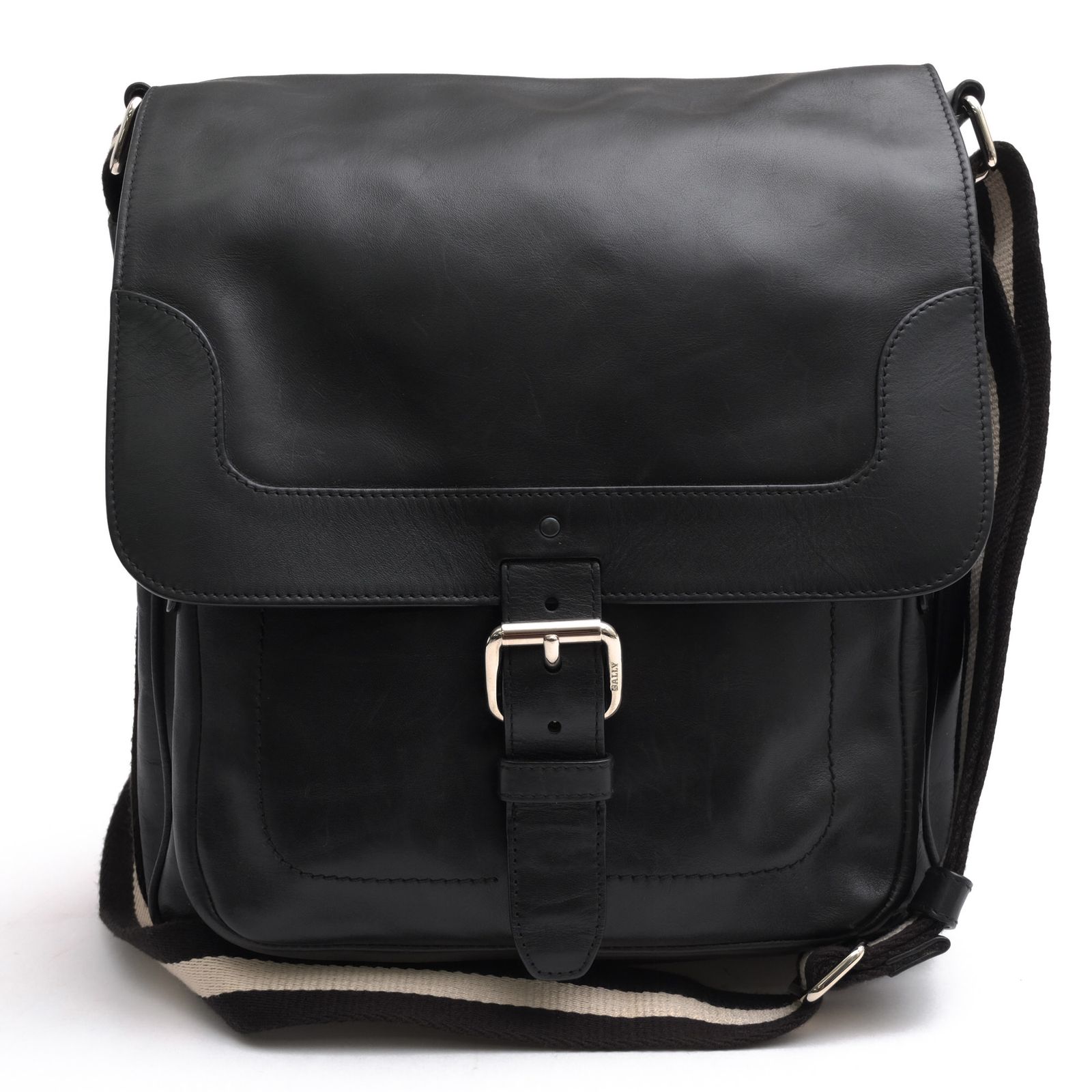 バリー／BALLY バッグ ショルダーバッグ 鞄 メンズ 男性 男性用 レザー 革 本革 ブラック 黒 TITAN バリーストライプ メッセンジャーバッグ 定番