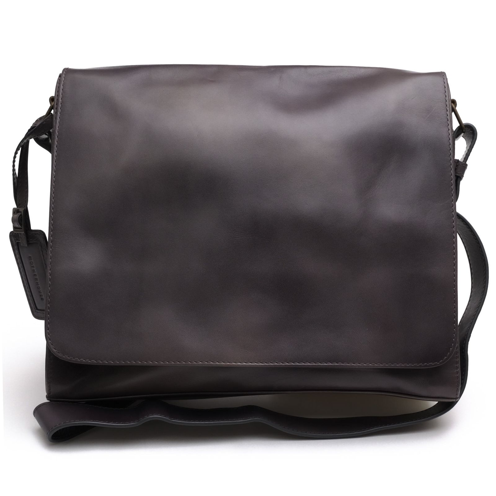マザーハウス／MOTHERHOUSE バッグ ショルダーバッグ 鞄 メンズ 男性 男性用 レザー 革 本革 グレー 灰色 MG11782 Antique square shoulder アンティーク スクエア フラップ式 メッセンジャーバッグ