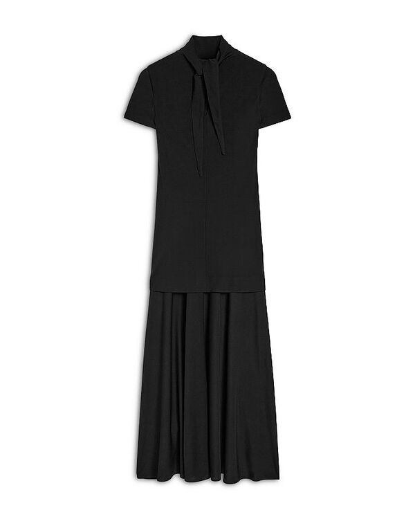 ジル・サンダー レディース トップス ワンピース Jil Sander Tie Neck Drop Waist Dress Black ブラック