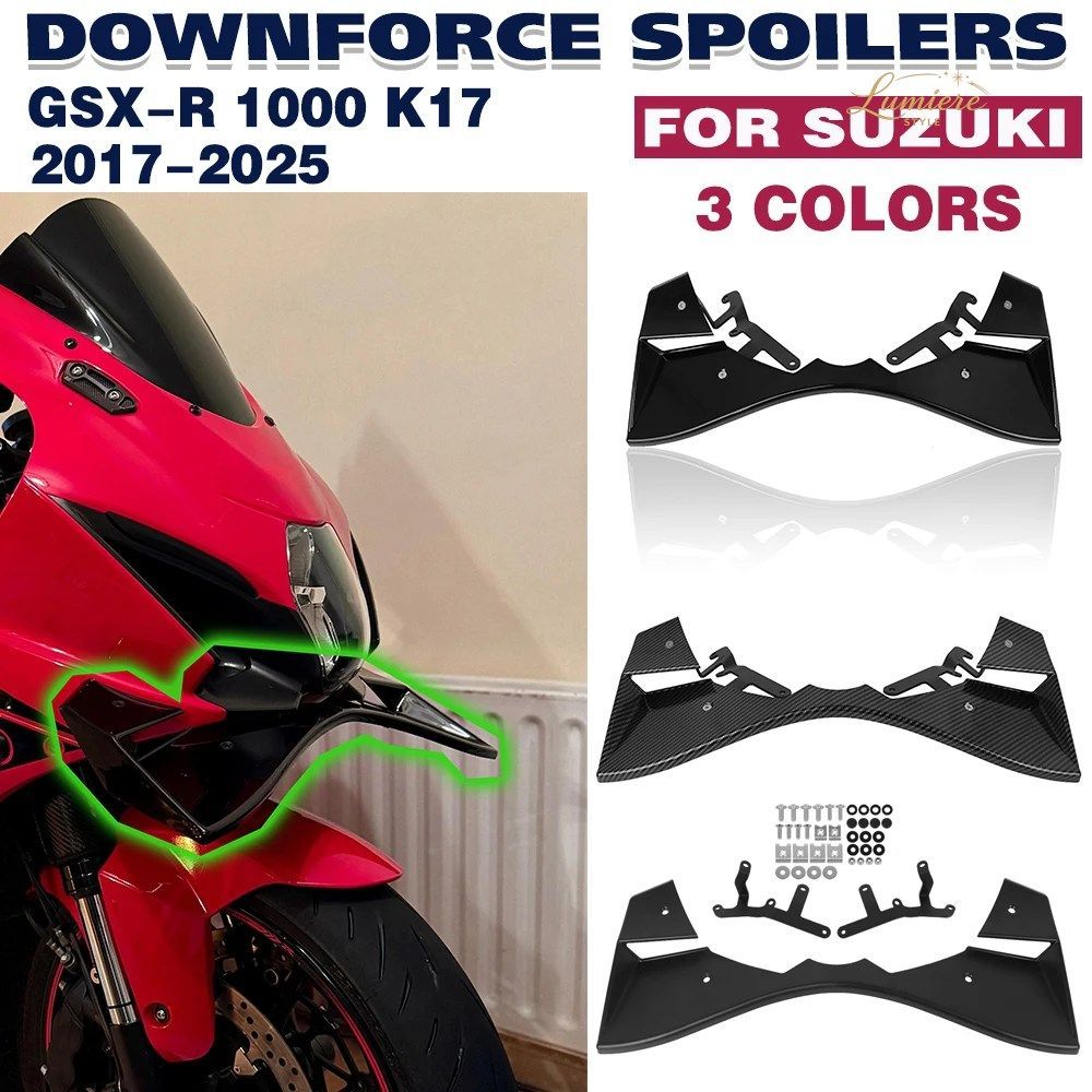 GSXR1000 フロントフェアリング ウィングレット エアロダイナミックウィング ダウンフォーススポイラー ウィングレットフェアリング GSX-R