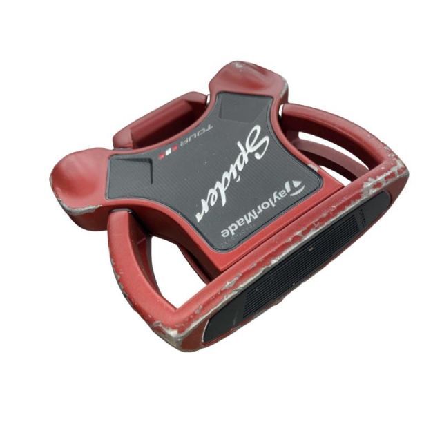 【中古】 テーラーメイド Spider Tour RED(サイトライン) センターシャフト 33インチ パター PT スチール (フレックスその他) メンズ 男性用 右利き 右用 Dランク ゴルフクラブ