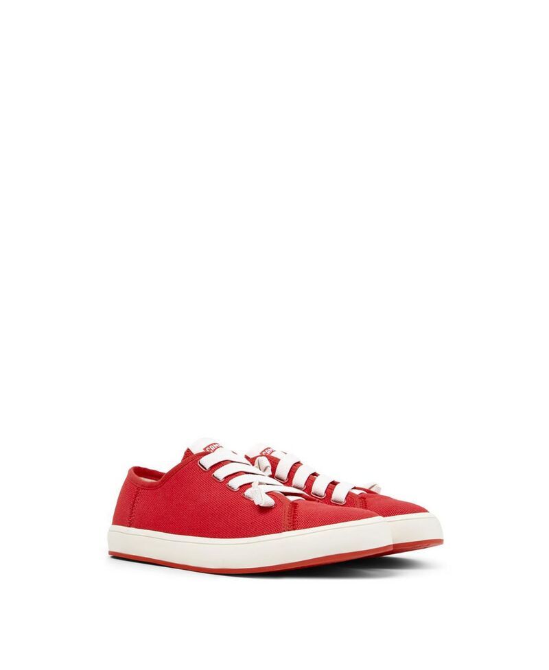 カンペール レディース シューズ スニーカー レザー Camper Womens Peu Rambla II Leather Sneakered レッド