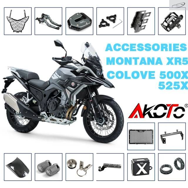 MONTANA XR5 Tekken 500 COLOVE 525X Side Stand pad Headlight Guard Radiator Guard Oil Cap Fender