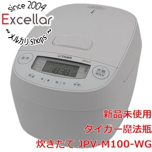 [bn:12] TIGER　圧力IHジャー炊飯器 炊きたて 5.5合炊き　JPV-M100-WG　グロスホワイト