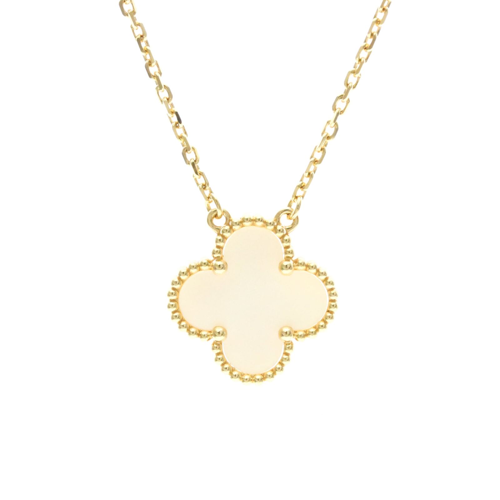 ヴァン・クリーフ＆アーペル(Van Cleef & Arpels) K18イエローゴールド(K18YG) マザーオブパール メンズ,レディース ファッション ネックレス (ゴールド) ヴィンテージアルハンブラ ネックレス