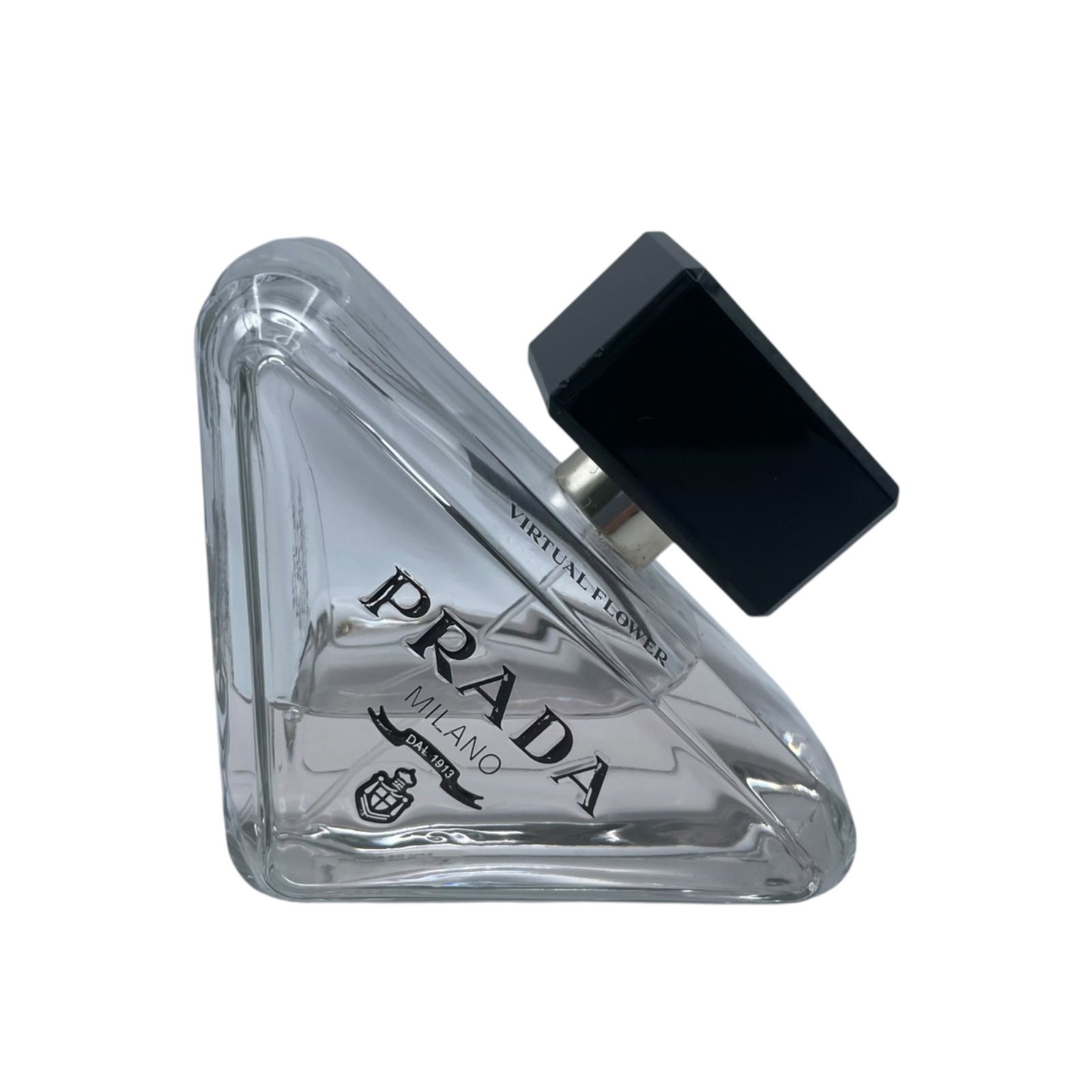 PRADA プラダパラドックス ヴァーチャル フラワー オーデパルファム PARADOXES VIRTUAL FLOWER EAU DE PARFUM 90ml 残量約50～60％ フローラルムスク 香水 トライアングルロゴボトル リフィラブル 詰め替え可能