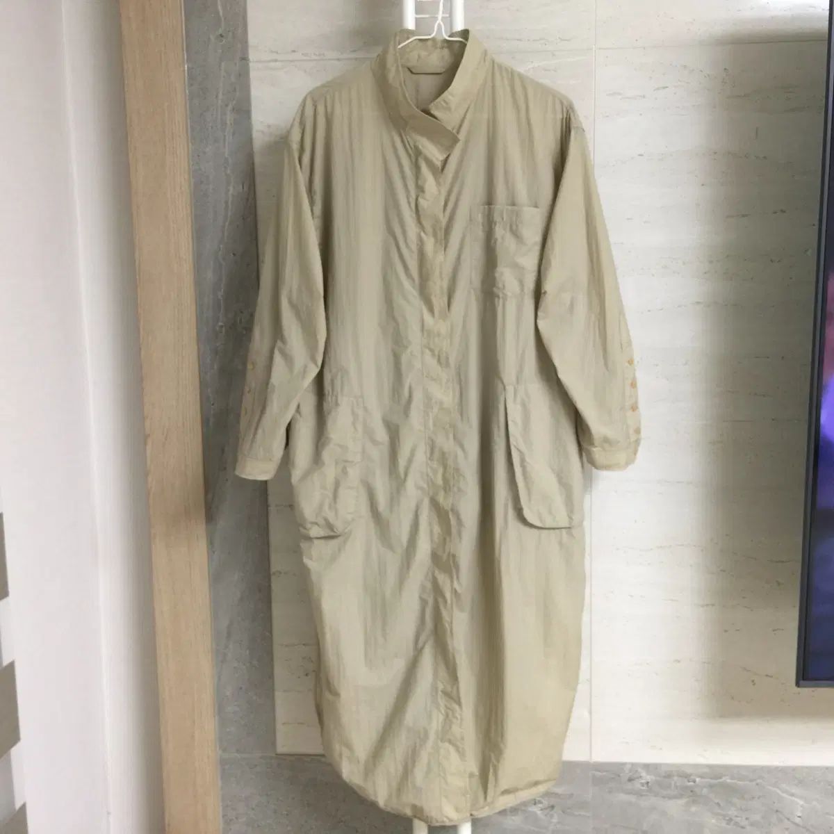 SYSTEM システム シャーリング シャカシャカ素材 シャツ ワンピース 55