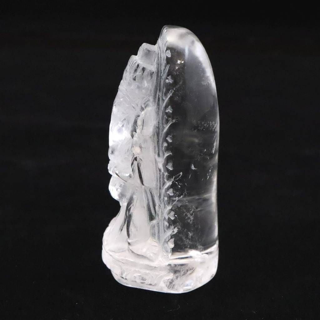 【ガネーシュヒマール水晶】ガネーシャ彫刻水晶 51×31×24㍉ ガネーシュヒマール産 ヒマラヤ水晶 ガネーシャ彫刻置物 証明書付 67.3