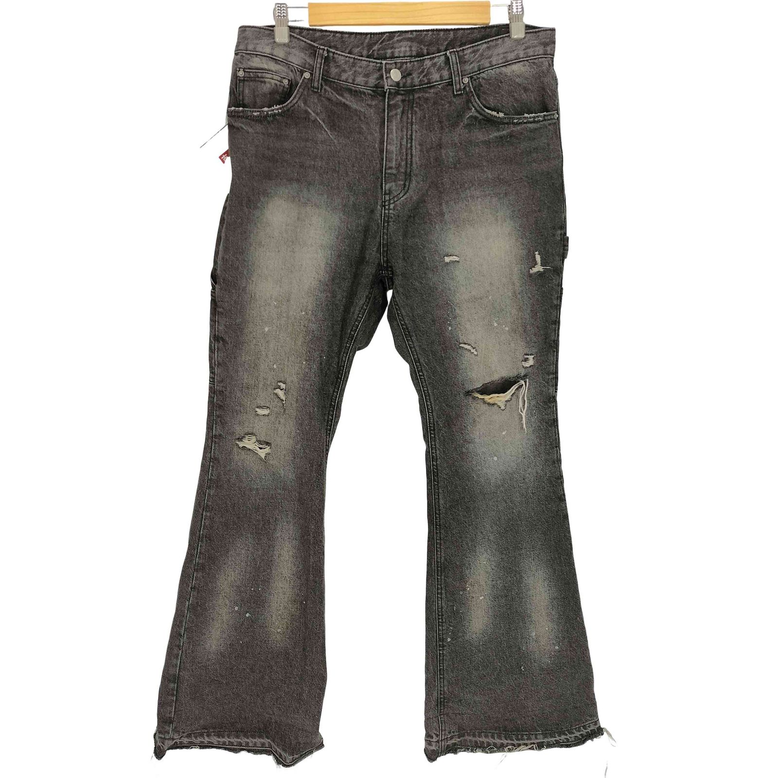 ユーズドフルギ USED古着 EMOstanceclub distressed flare jeans ダメージ フレア デニム パンツ メンズ 2