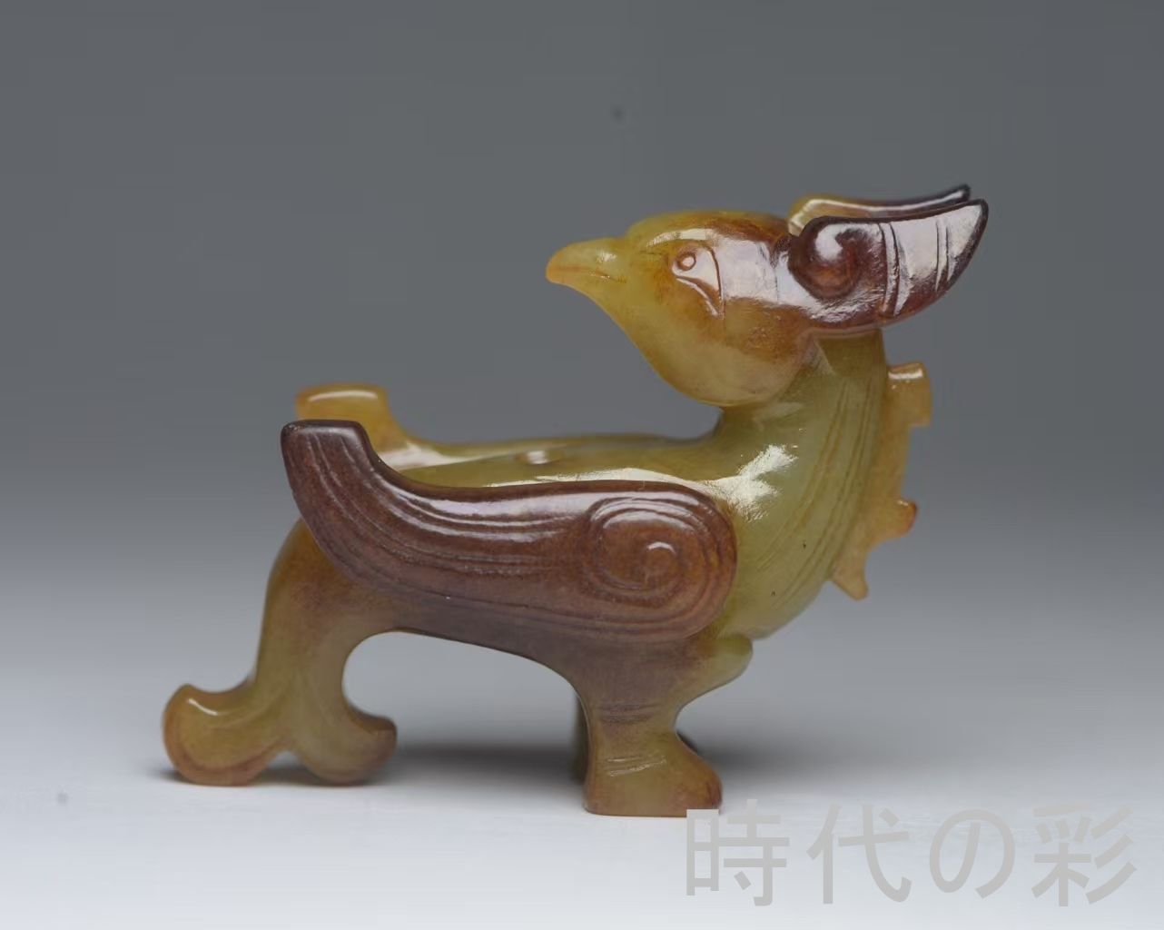 【和田玉 玉鳥】鳥彫刻 透彫 玉器 中国古美術 玉彫刻 置物 コレクション R08080412