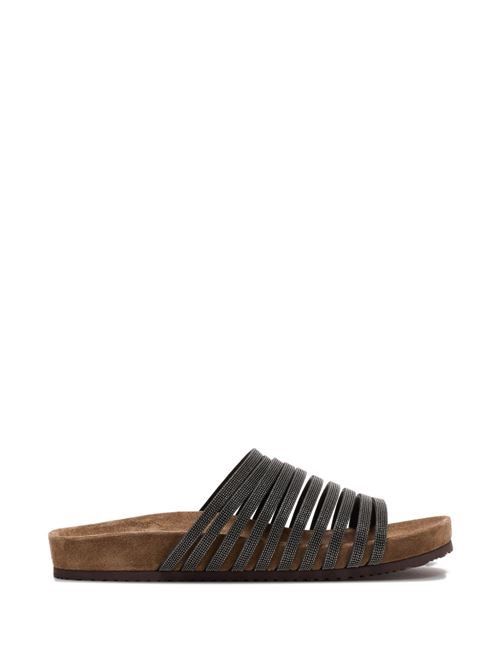 BRUNELLO CUCINELLI レザーフラットサンダル 送料無料