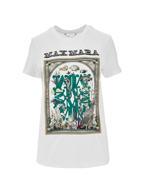 MAX MARA プリントコットンTシャツ 送料無料 30,063円