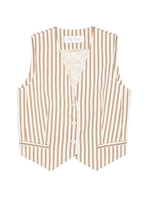 MAX MARA コットン＆シルクストライプベスト 送料無料 40,755円
