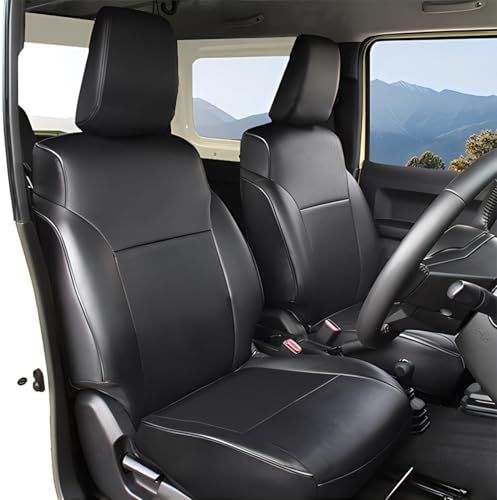 YORKNEIC シートカバー 新型 スズキ対応 ジムニー ノマド JC74型 5ドア ハンドルカバー シートベルトカバー 専用設計 | 4人乗り 2025年?現行 puレザー素材 パンチングレザー ブラックパイピングモデル 防水 シート保護 2371b77d