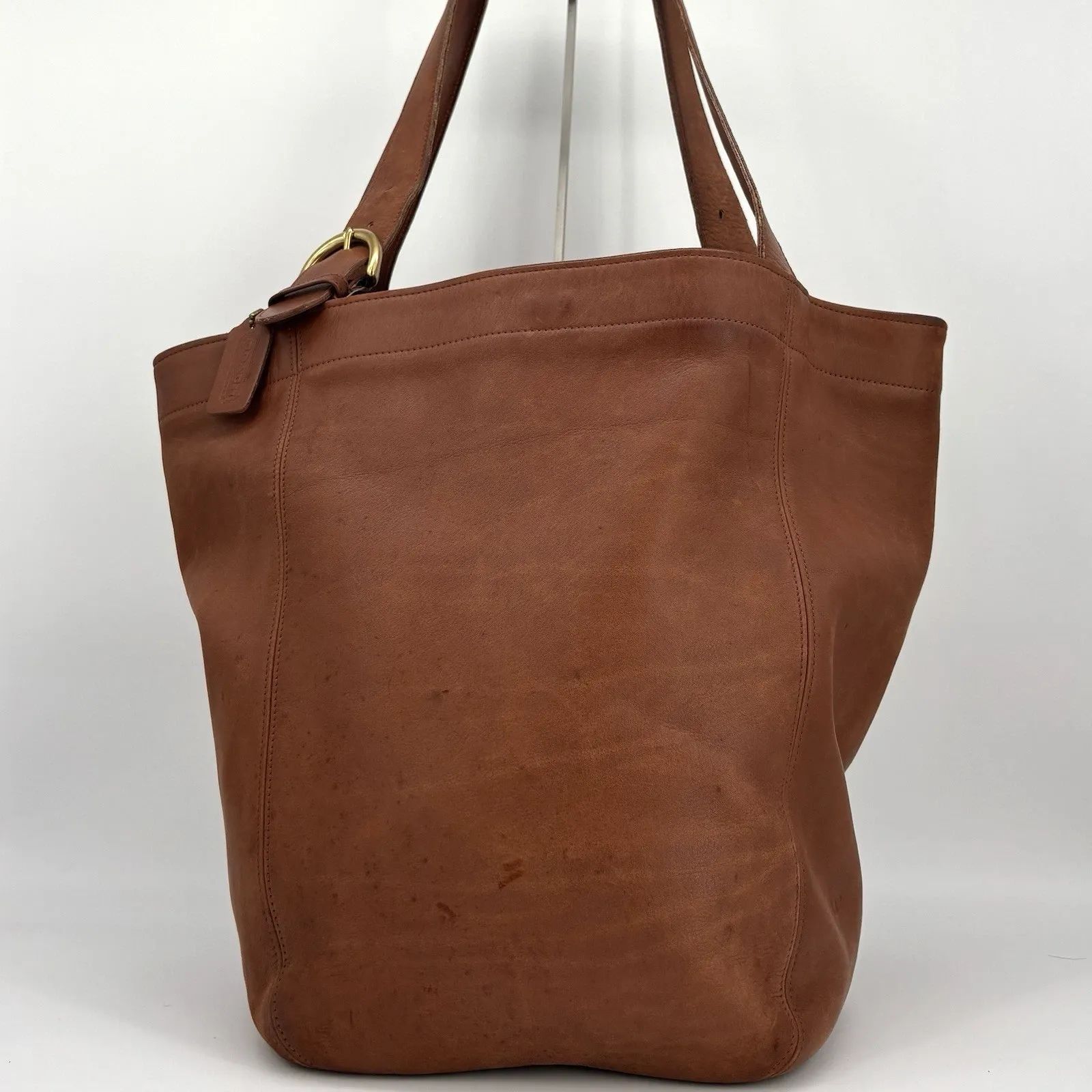 コーチ COACH トートバッグ ショルダーバッグ オールドコーチ ブラウン USA製 / Coach Tote Shoulder Bag Soho Duffle 4082 Vintage Coach Brown Glovetanned Leather Usa