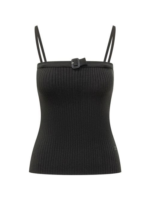 COURRÈGES リブタンクトップ 送料無料