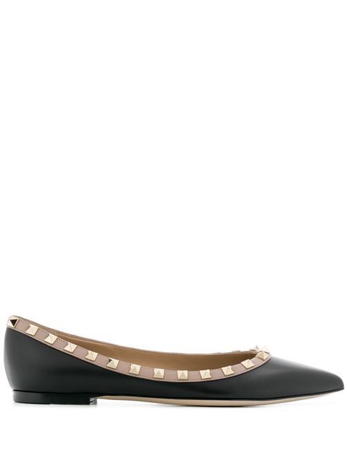 VALENTINO GARAVANI ロックスタッズ レザー バレエ 送料無料
