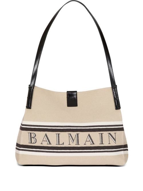 BALMAIN リリース スモール キャンバス & レザー トート 送料無料