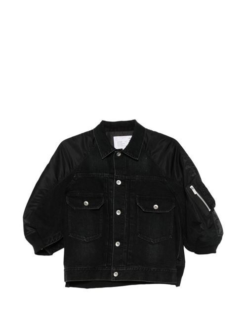 SACAI ナイロン＆デニムジャケット 送料無料