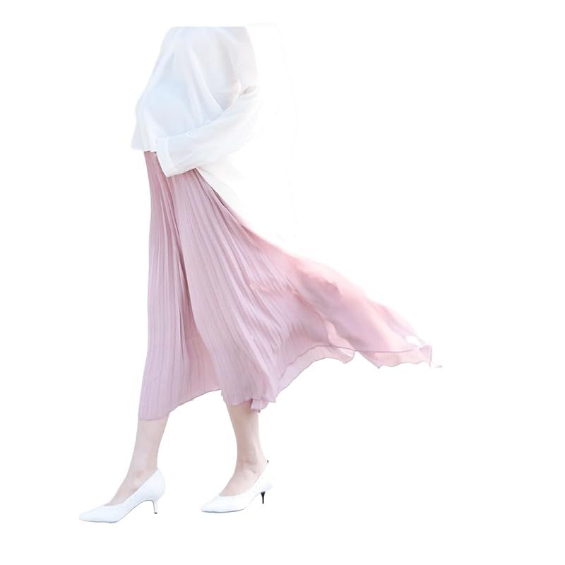 【新品】 [Milktea] リリー・シフォンプリーツスカート/アッシュローズ 1