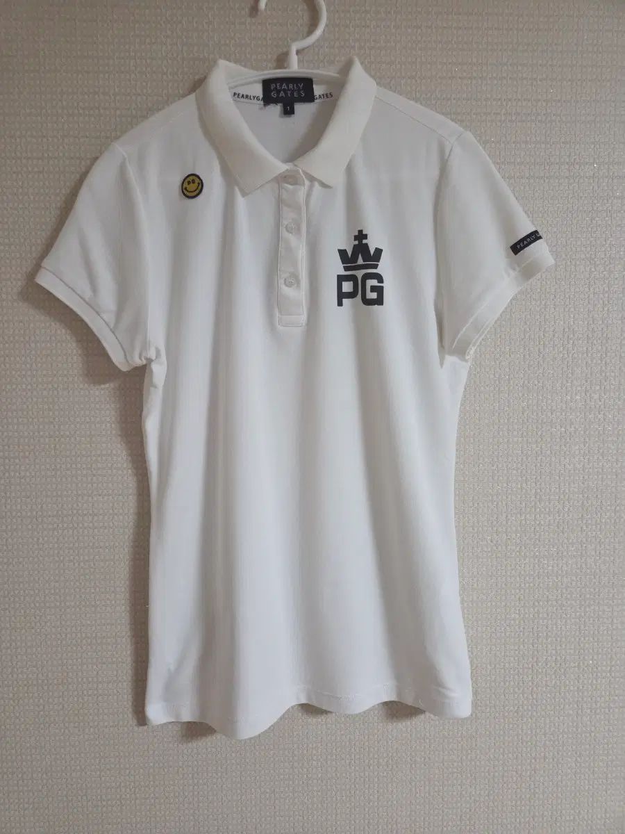 PEARLY GATES x PG 半袖 カラーTシャツ 白