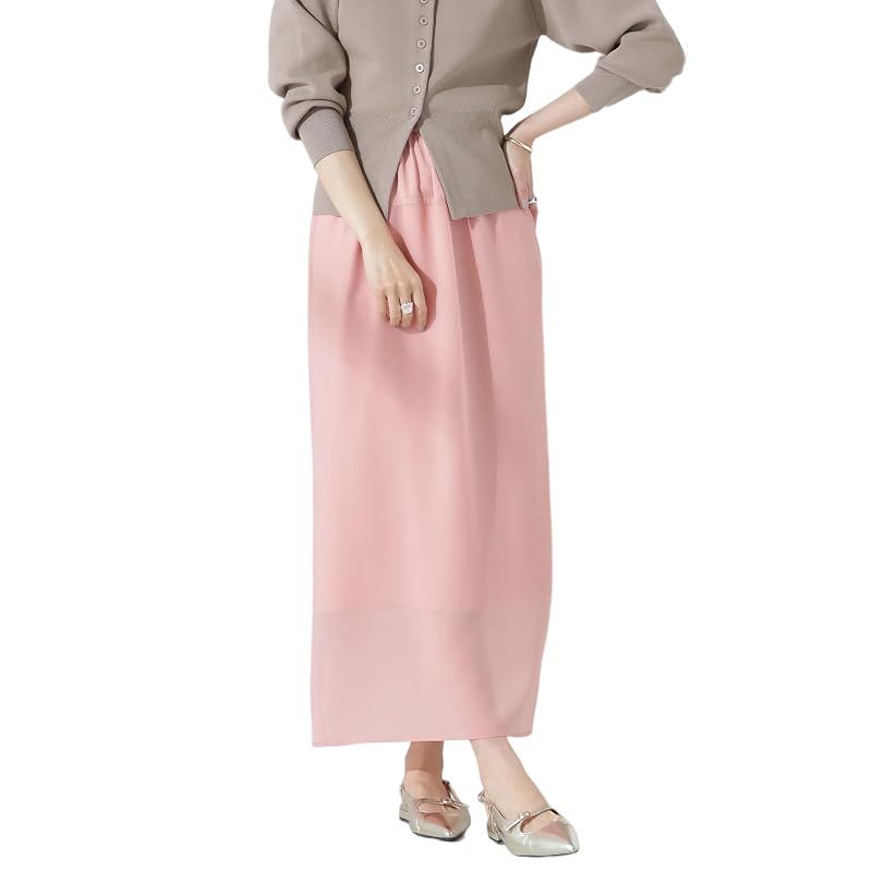 【新品】 [ナノ・ユニバース] シアー ストレッチ サテン 切り替え スカート レディース M 090 ピンク 669-5130307 1 9,757円