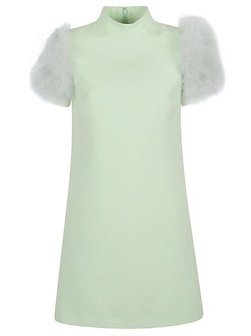 VALENTINO フェザードウール＆シルクドレス 送料無料