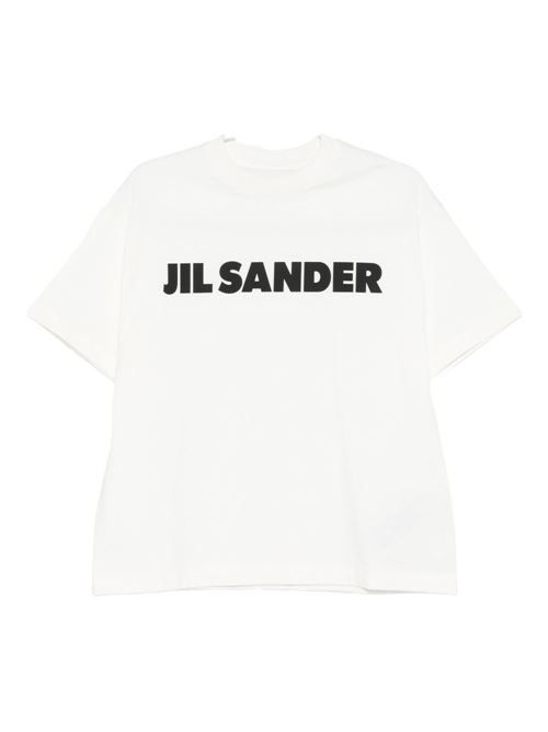 JIL SANDER ロゴコットンTシャツ 送料無料