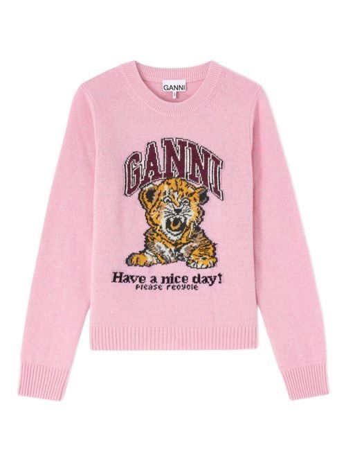 GANNI ウールクルーネックセーター 送料無料 35,685円