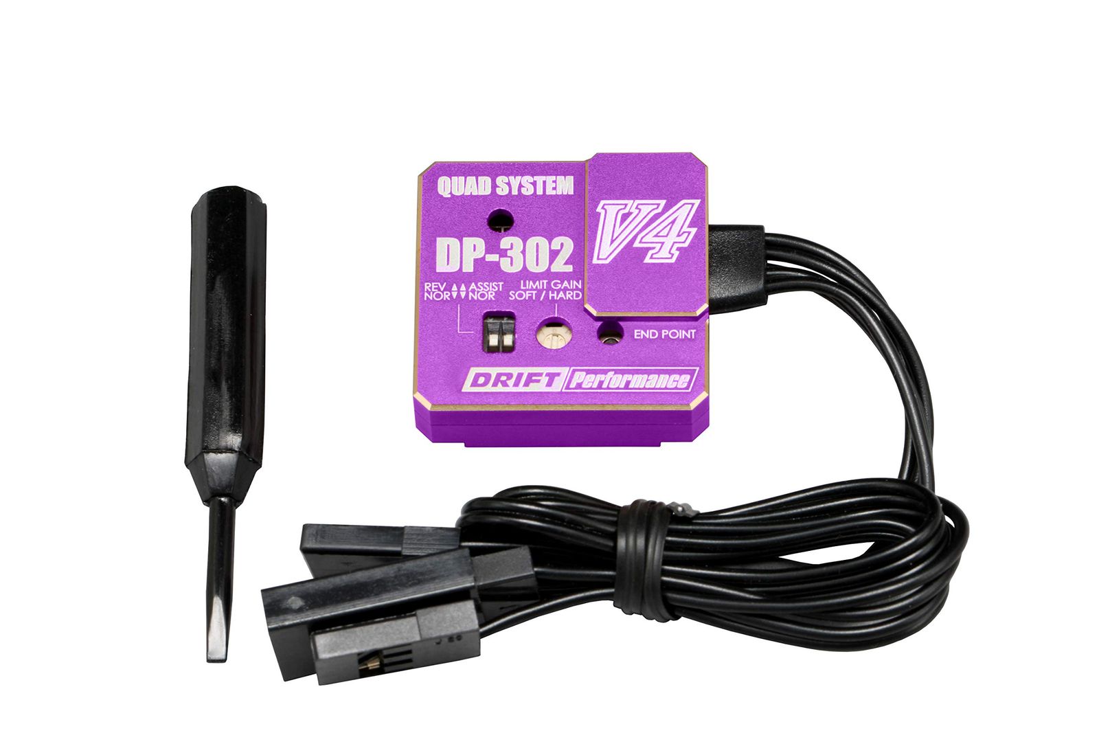 ヨコモ RCドリフトカー用ステアリングジャイロ DP-302V4 パープル DPP-302V4P