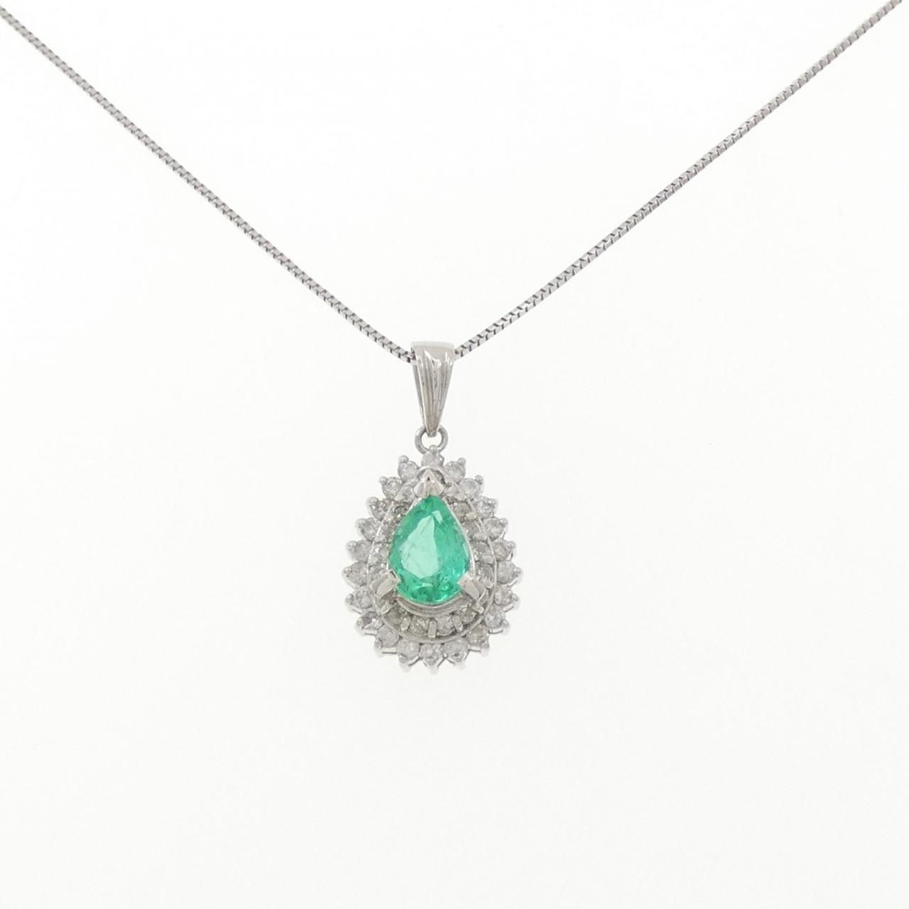 PT900/PT850 エメラルド ネックレス 0.84CT 82,830円
