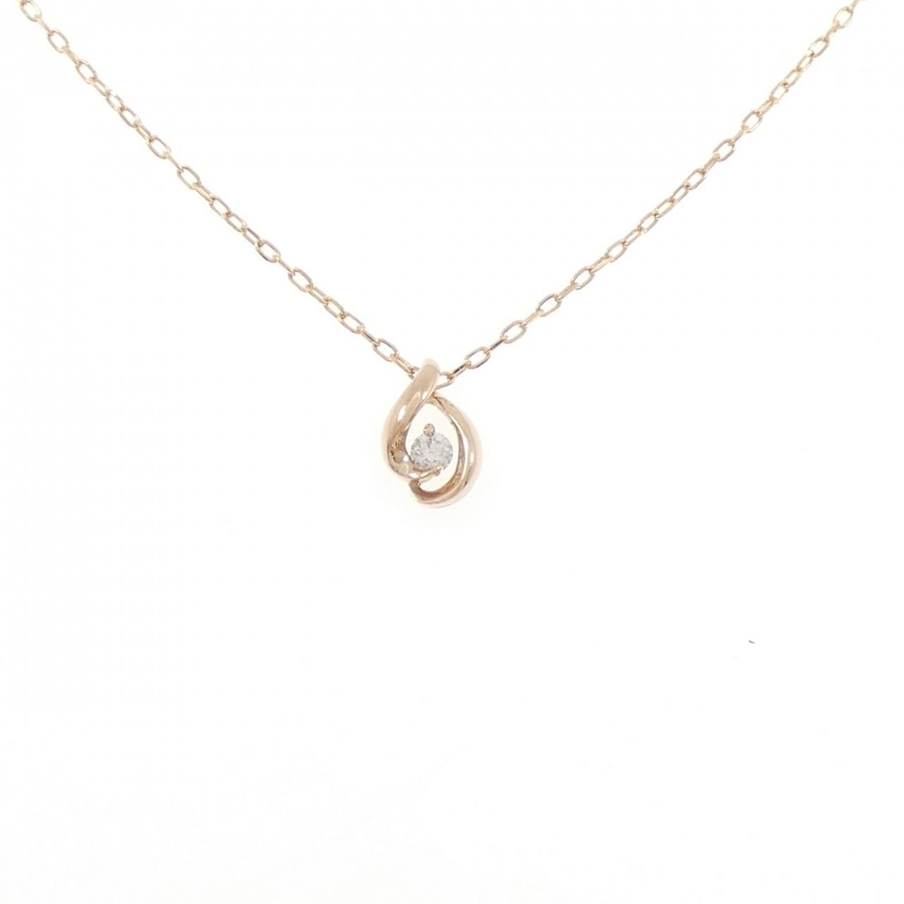 K18PG ダイヤモンド ネックレス 0.05CT