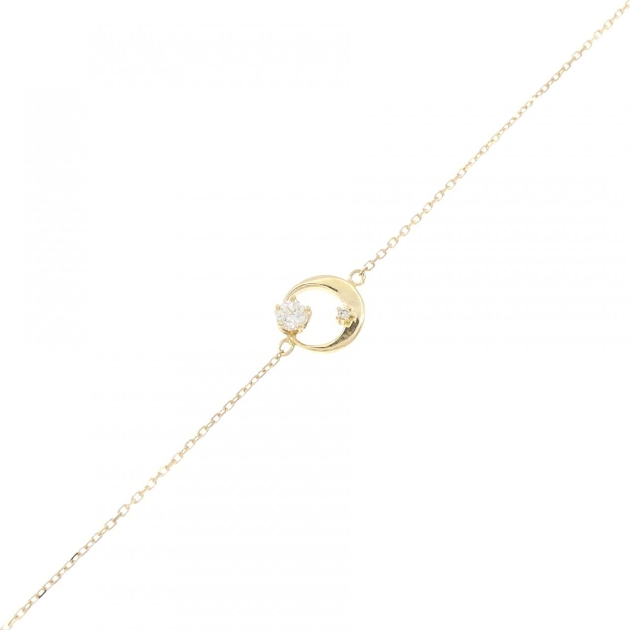 K18YG ムーン ダイヤモンド ブレスレット 0.091CT