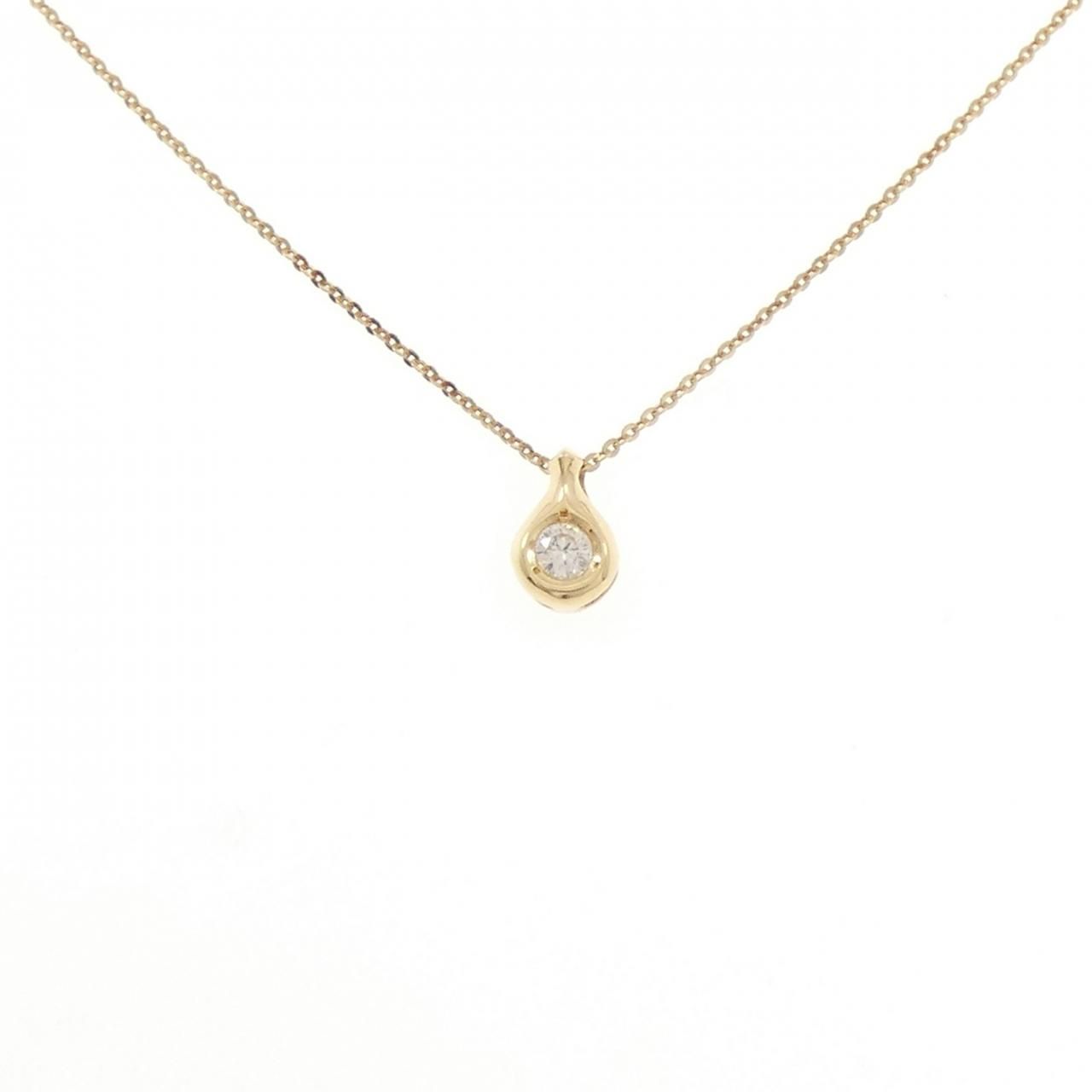 K18YG/750YG ダイヤモンド ネックレス 0.11CT