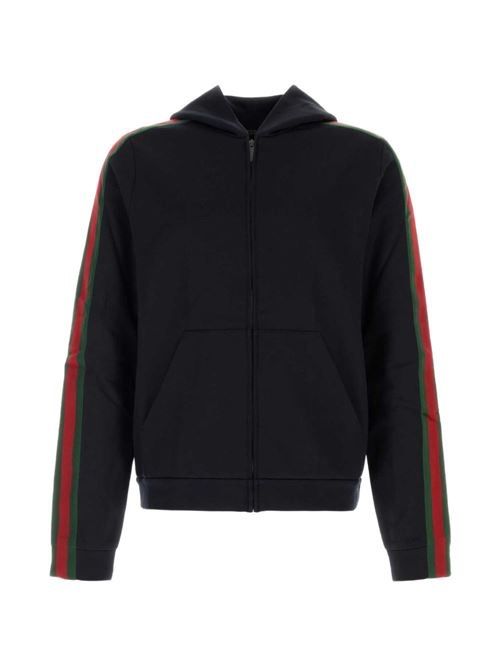 GUCCI WEB DETAIL コットン＆シルク フーディ 送料無料