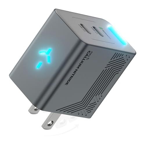 35W GaN急速充電器 USB-C×2 PD対応 2台同時でも最大43%速い ポート独立給電 360°RGBライト 折りたたみ式プラグ PSE技術基準適合 iPhone 17/16/15 iPad MacBook Air Galaxy対応a 5be3db7c