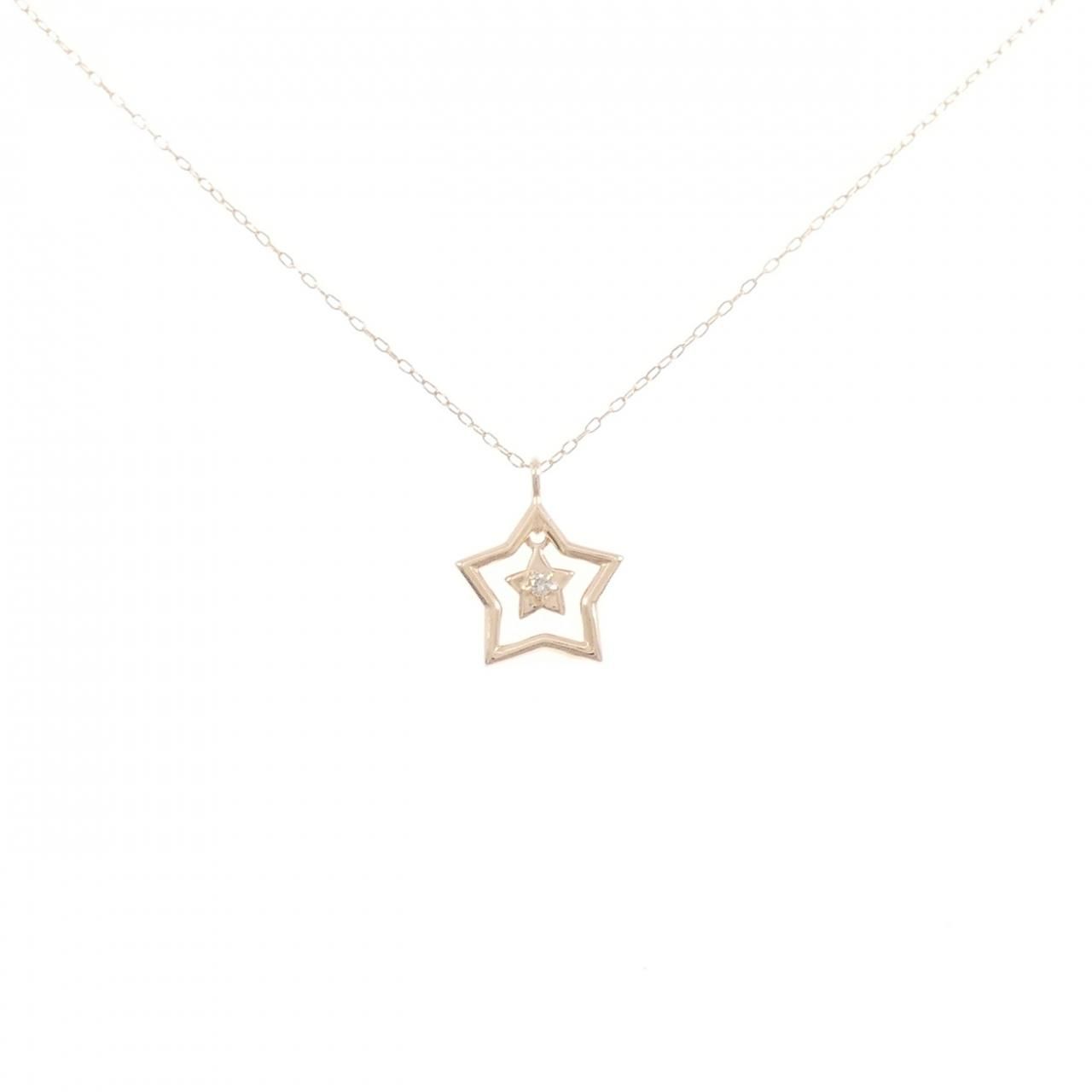 K10PG スター ダイヤモンド ネックレス 0.01CT