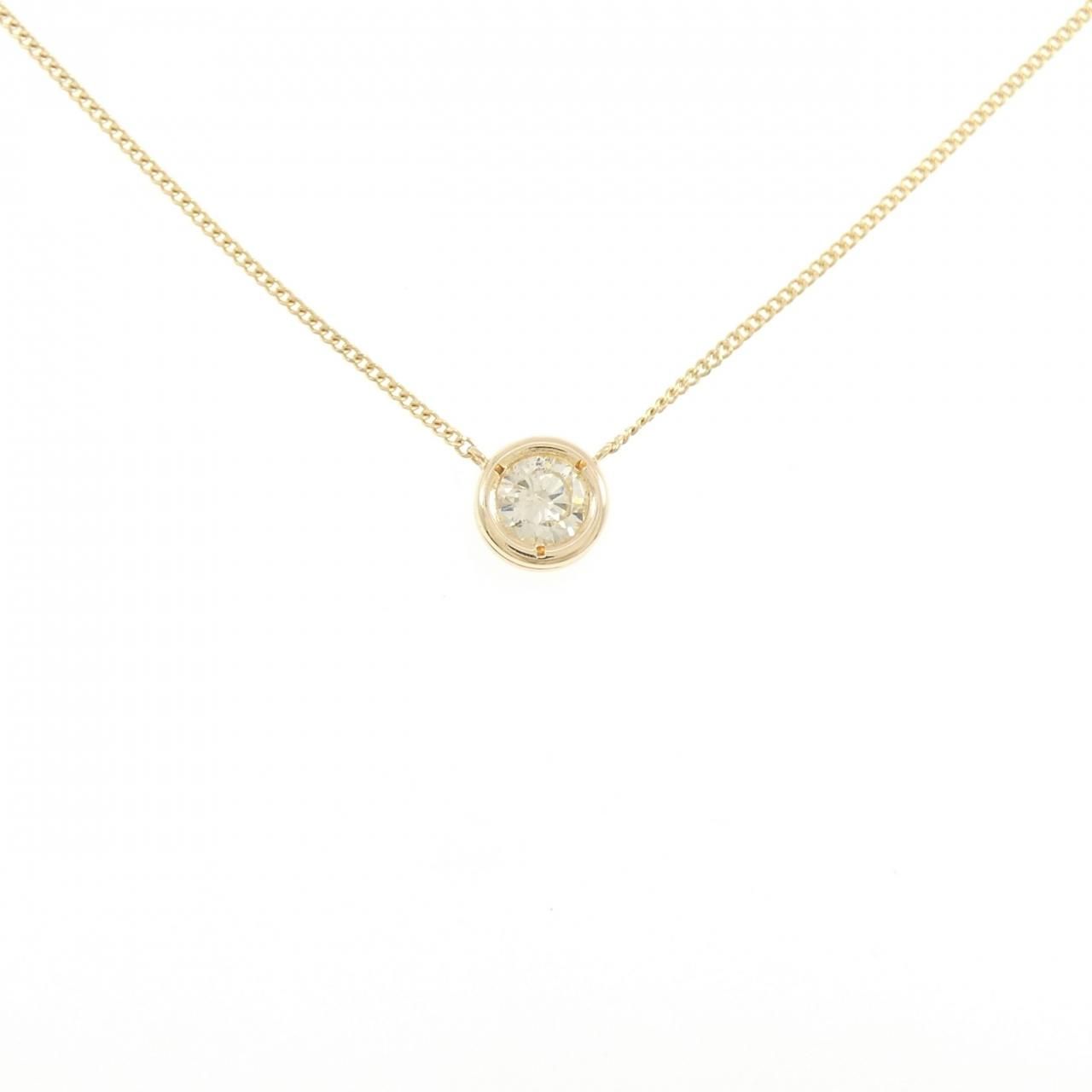 750YG ソリティア ダイヤモンド ネックレス 0.41CT