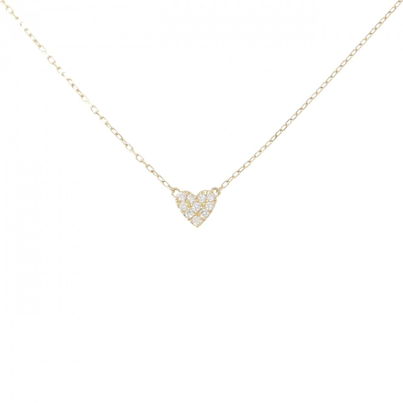 K18YG ハート ダイヤモンド ネックレス 0.05CT