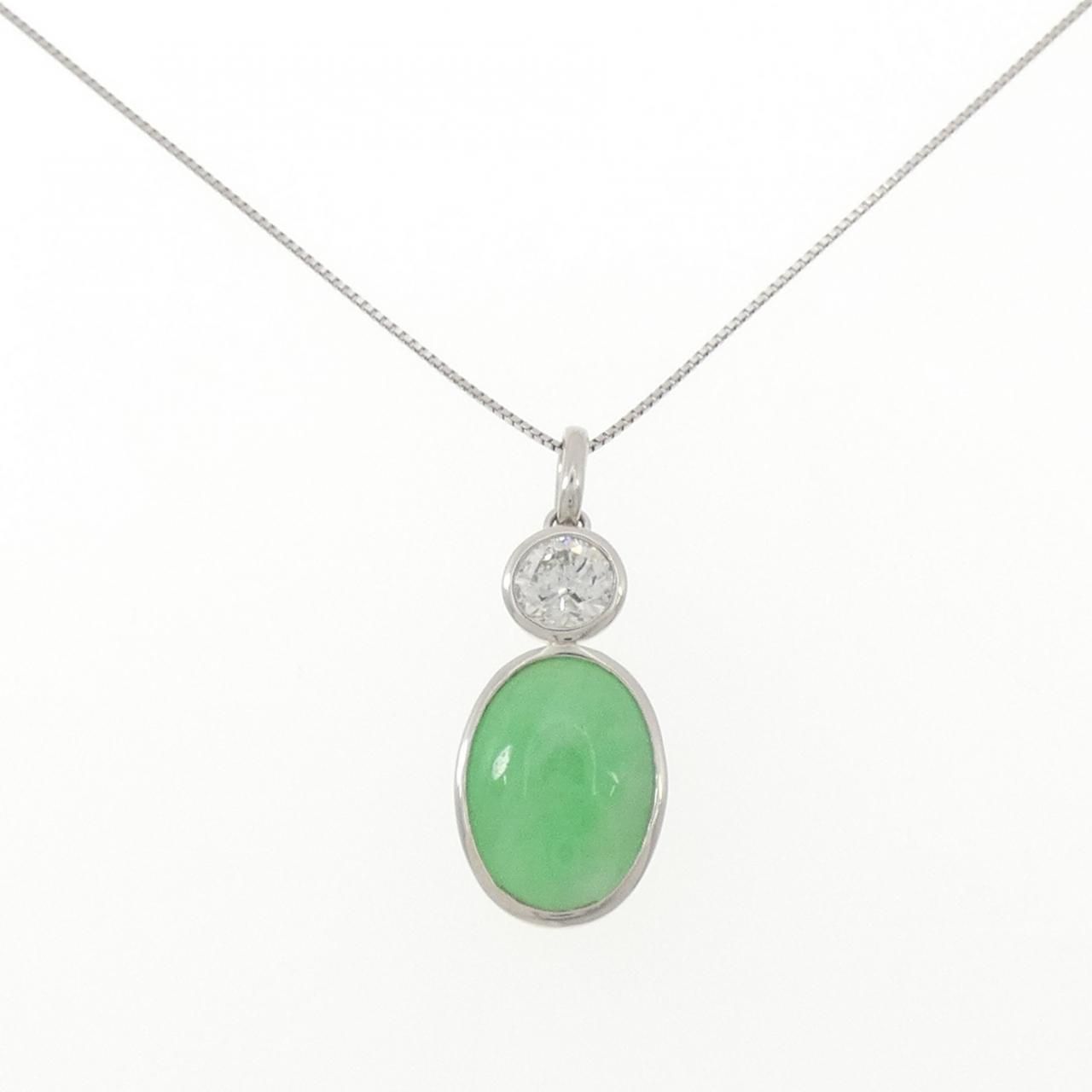 PT900/PT850 ヒスイ ネックレス 6.77CT