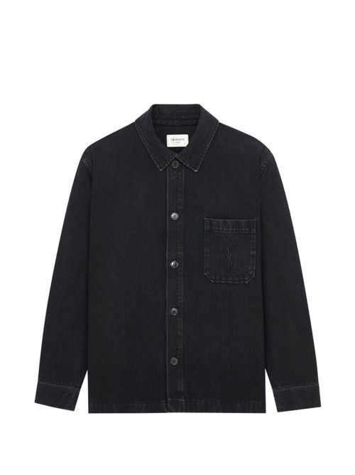 SAINT LAURENT デニム コットン オーバーシャ​​ツ 送料無料