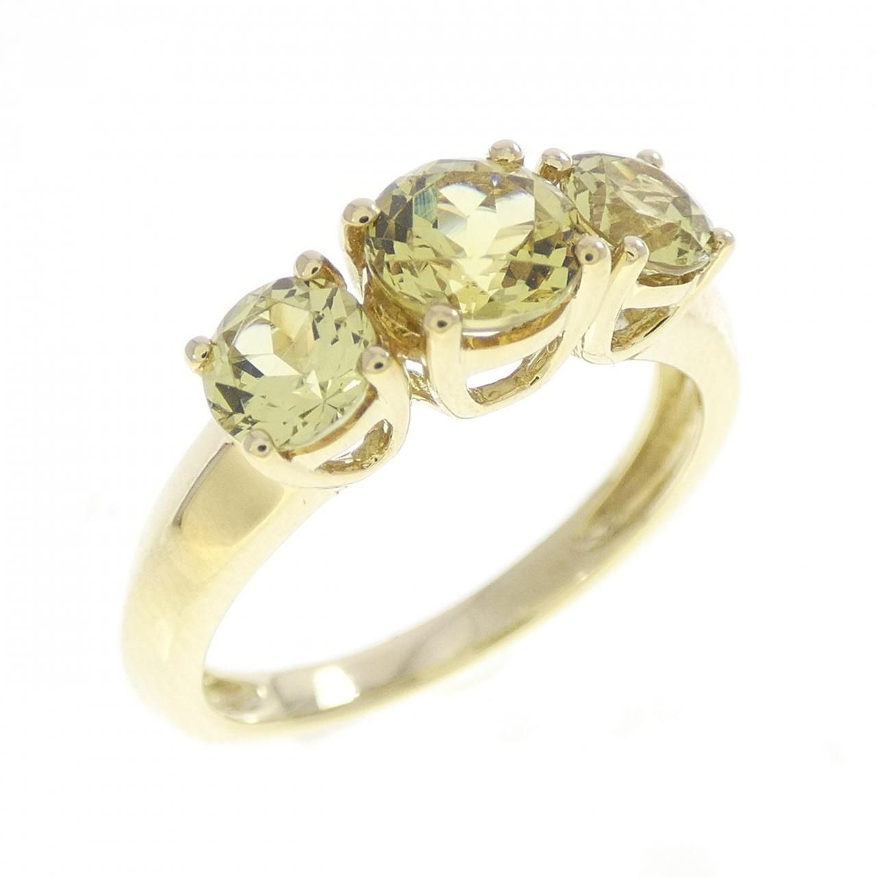K18YG グリーンガーネット リング 1.50CT